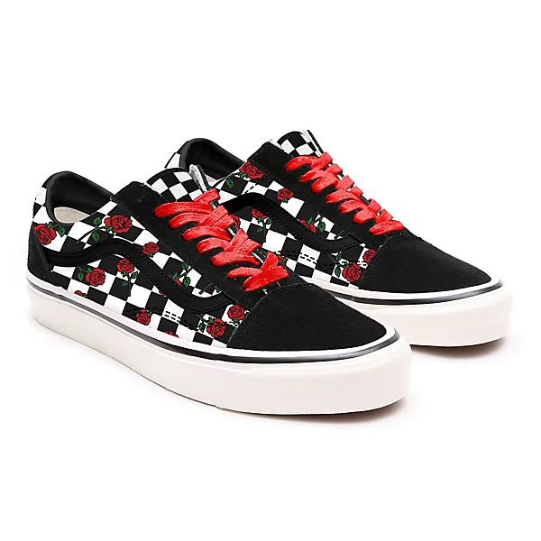 Roses Checkerboard Old Skool Personalisées